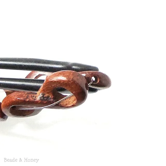 Bayong Wood Bead Infinity Link 28x10mm (16 Inch Strand)