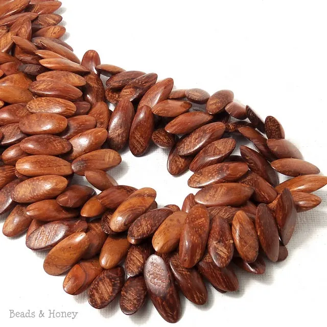Bayong Wood Flat Oval Bias Cut 4x7x20mm (Full Strand)