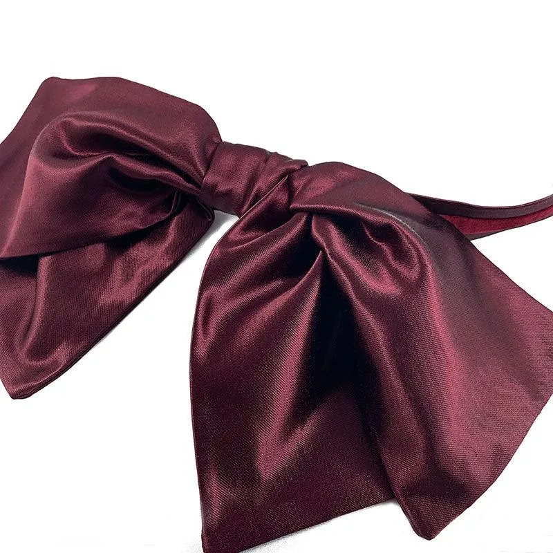 Burgundy Bow Choker