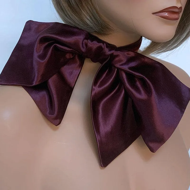 Burgundy Bow Choker