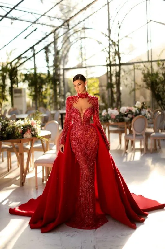Kenzie Elegant Long Red Evening Dress