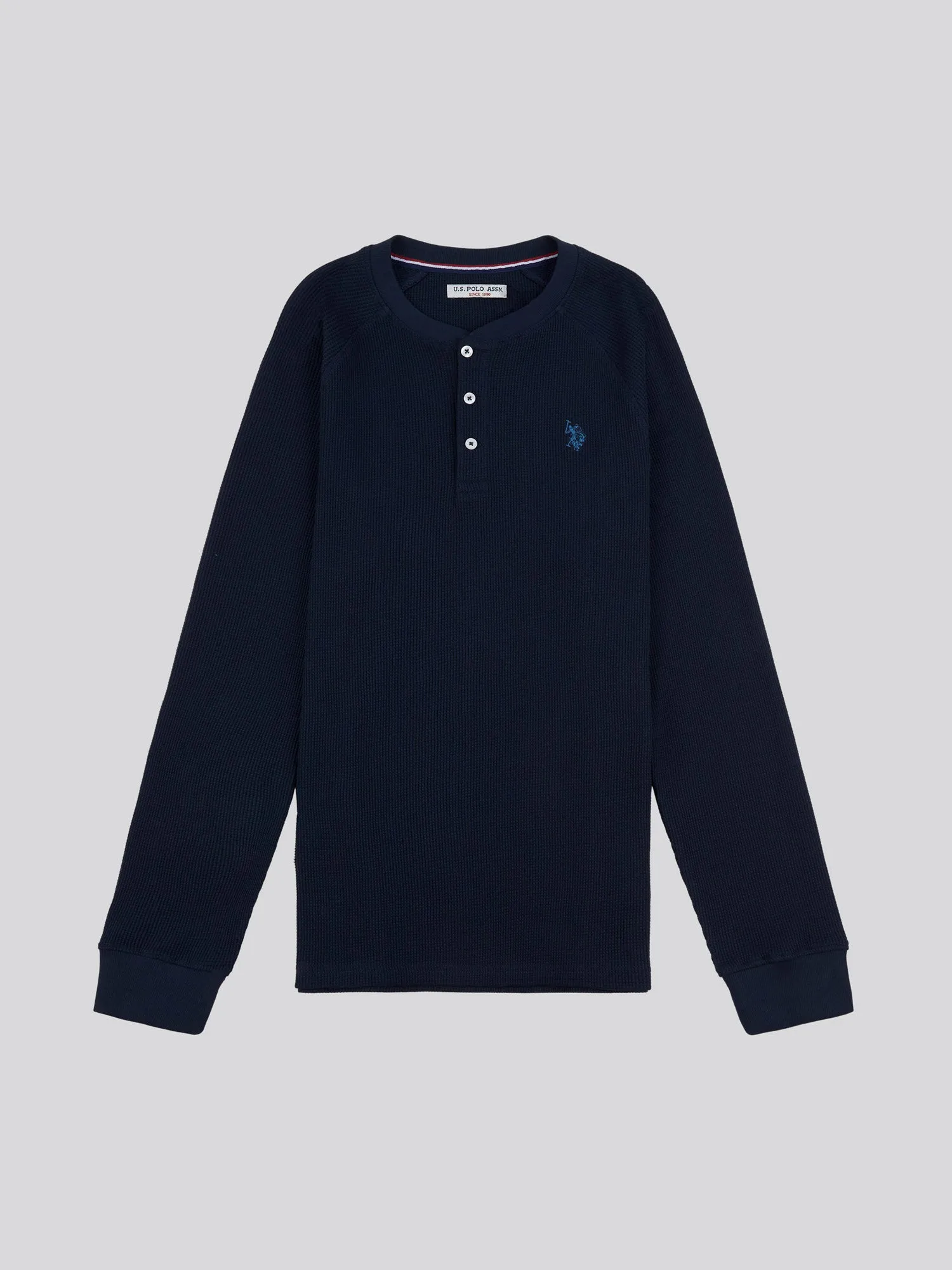 Mens Raglan Long Sleeved T-Shirt in Navy Blue