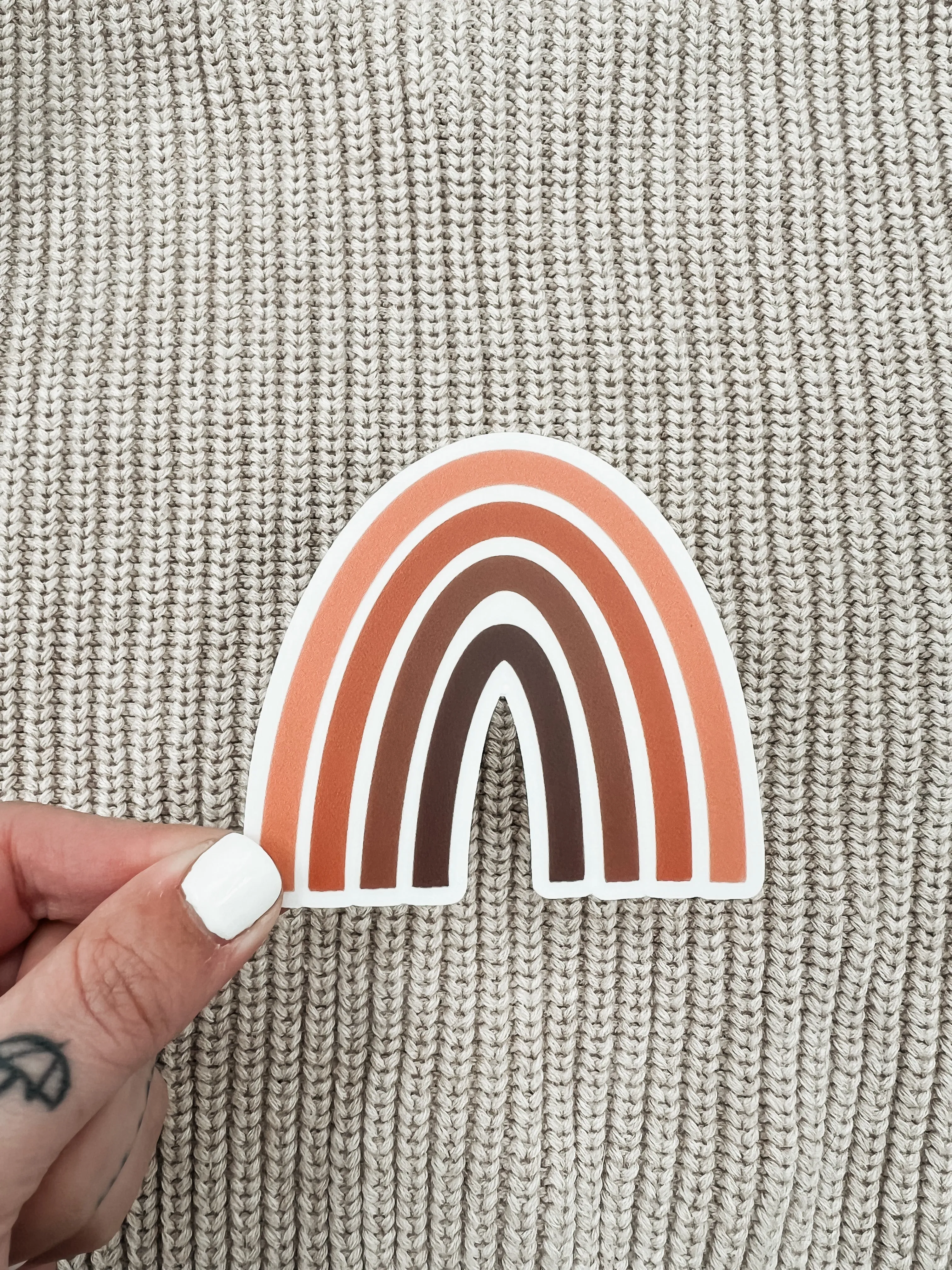 Orange Rainbow Sticker