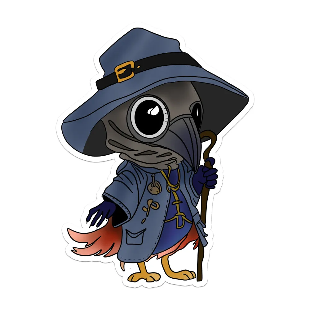 Plague Doctor Bird Vinyl Sticker