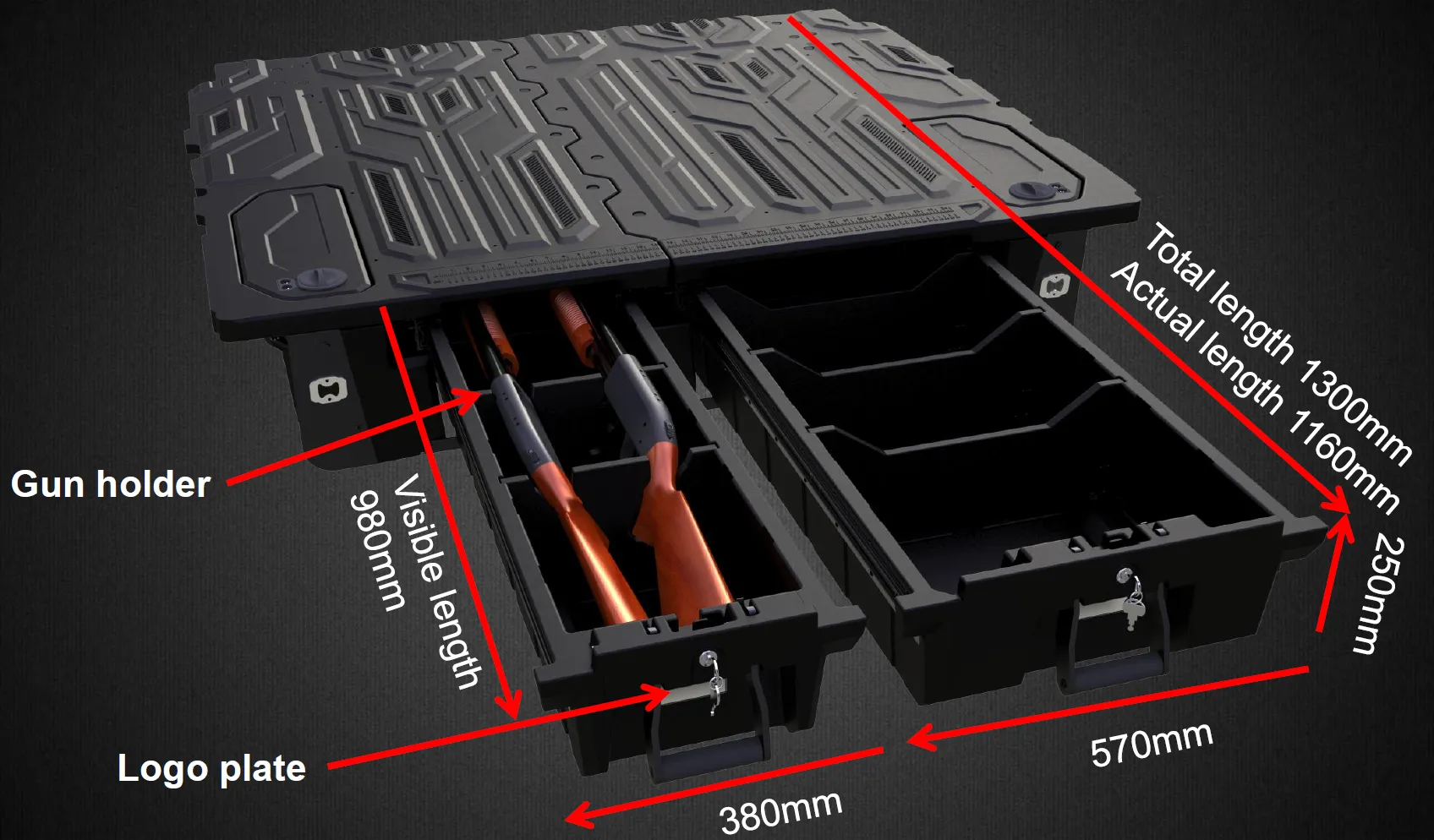 Toyota Hilux REVO SR5 (A Deck) 2015-2025 Weatherproof Drawer System