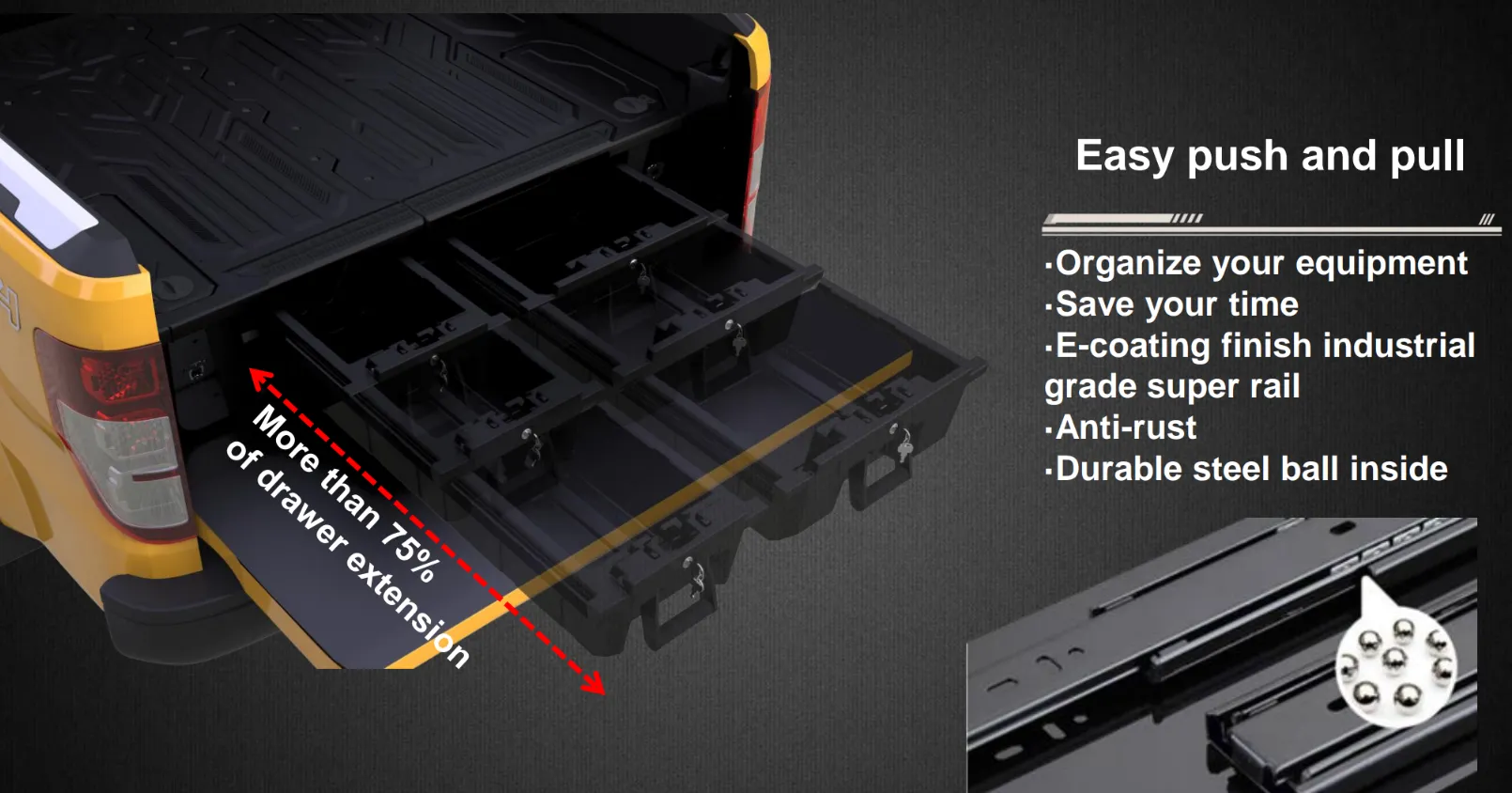 Toyota Hilux REVO SR5 (A Deck) 2015-2025 Weatherproof Drawer System